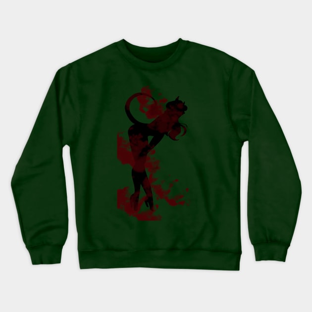 Demon Silhouette 1 Crewneck Sweatshirt by Minx Haven